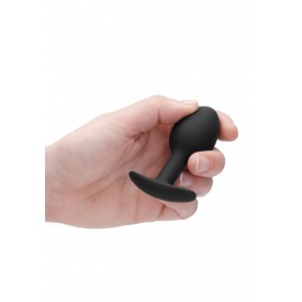 Черная анальная пробка N 89 Self Penetrating Butt Plug - 8,3 см.